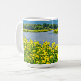 Goldene Schwertlilien inspirieren das Symbol Fleur Kaffeetasse