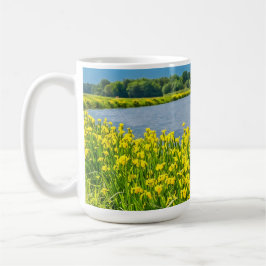 Goldene Schwertlilien inspirieren das Symbol Fleur Kaffeetasse
