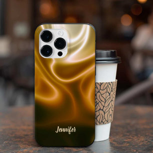 Goldene Seidenwellen Case-Mate iPhone 14 Pro Max Hülle