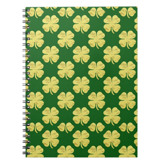 Goldene Shamrocks Notizblock (Vorderseite)