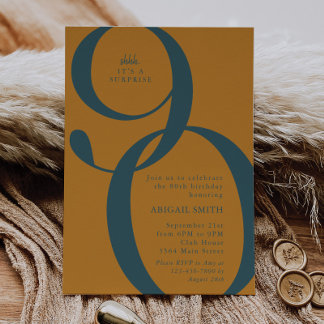 Goldene Shh Es ist eine Überraschungsparty zum 90. Einladung