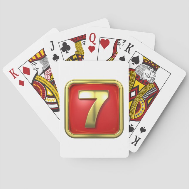 Goldene Sieben Spielkarten (Rückseite)