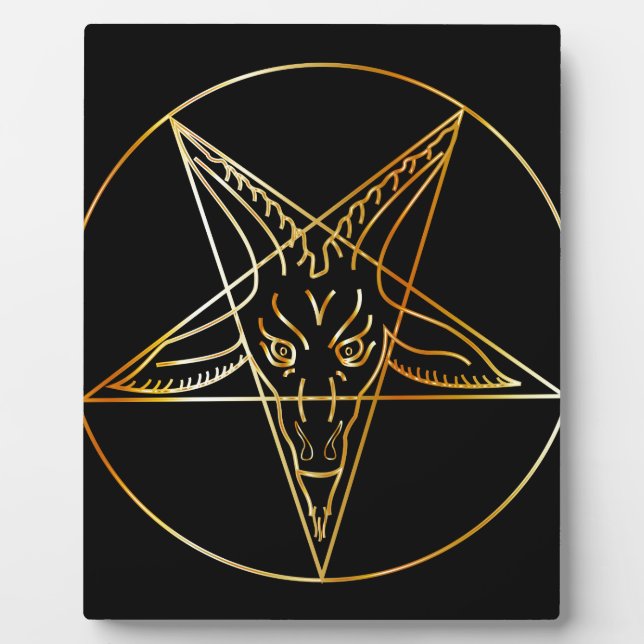 Goldene Silbe von Baphomet Fotoplatte (Vorderseite)