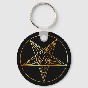 Goldene Silbe von Baphomet Schlüsselanhänger