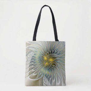 Goldene Silber-Blumen-Fantasie-Abstrakte Fraktal-K