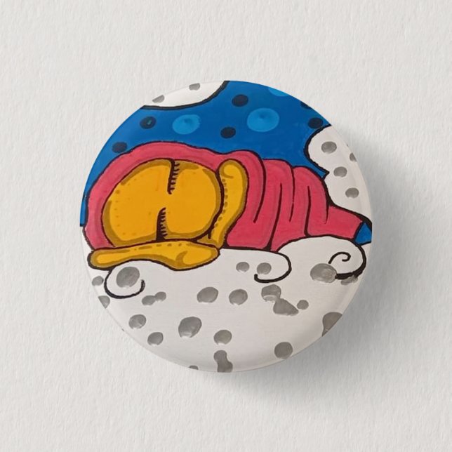 Goldene Slumme Button (Vorderseite)