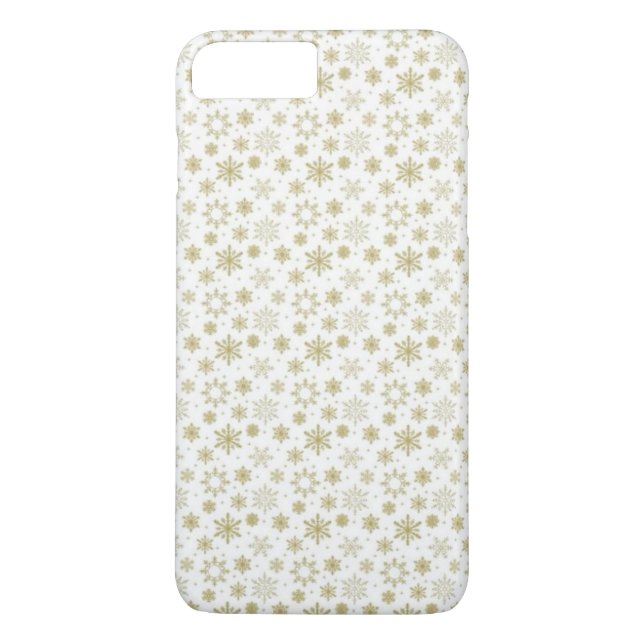 Goldene Snowflake Design Phone Case (Rückseite)