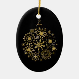 Goldene Snowflake Ornament Frohe Weihnachtsfeier