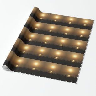 Goldene Sommer-Sonnenuntergangsreflexion am Strand Geschenkpapier