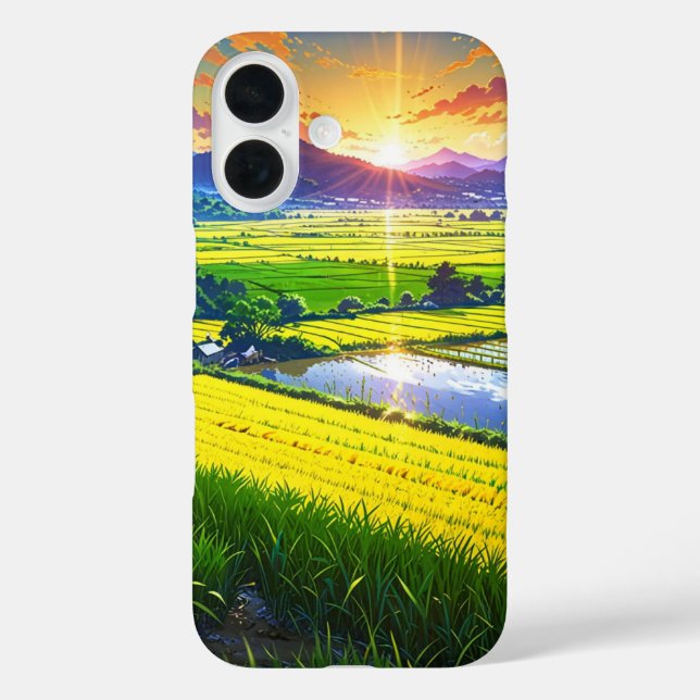 Goldene Sommerlandschaft Case-Mate iPhone Hülle (Rückseite)