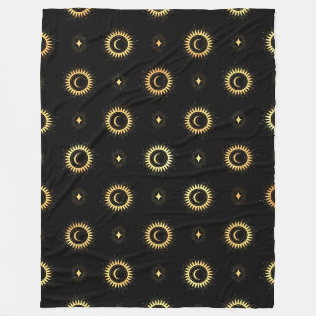 Goldene Sonne Fleecedecke (Vorderseite)