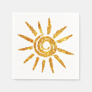 Goldene Sonne Serviette