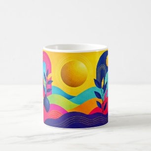 Goldene Sonne über freudigen Horizonten Kaffeetasse