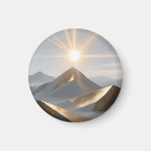 Goldene Sonnenaufgangswüsten-Gipfel Magnet