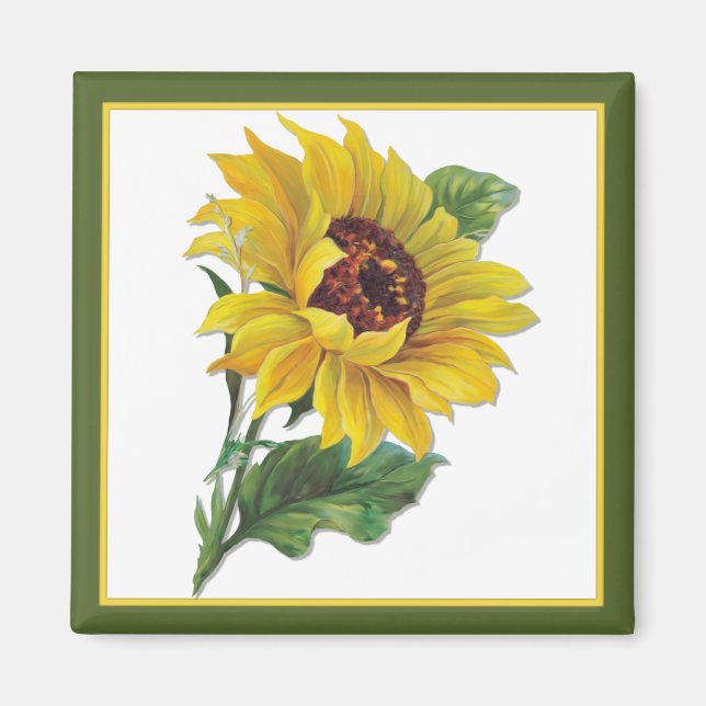 Goldene Sonnenblume Magnet (Vorne)