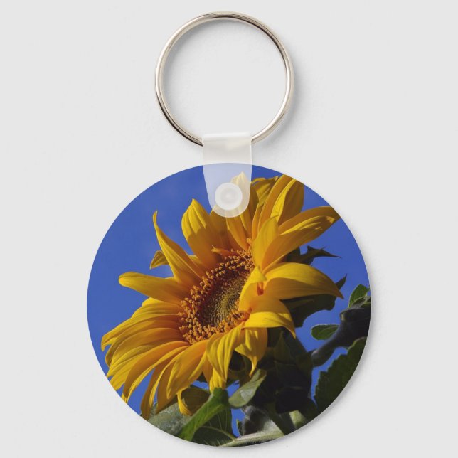 Goldene Sonnenblume Schlüsselanhänger (Vorderseite)