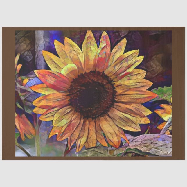 Goldene Sonnenblume Seidenpapier (Vorderseite)