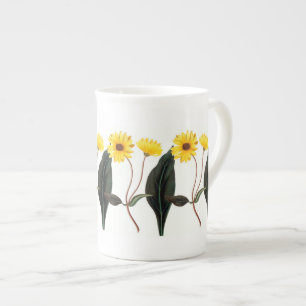 Goldene Sonnenblumen Botanisch Prozellantasse