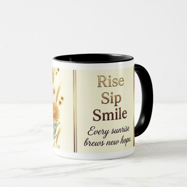 Goldene Sonnenblumen-Ernte Kaffeetasse (VorderseiteRechts)