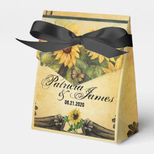 Goldene Sonnenblumen Gastgeschenk Hochzeit Box Geschenkschachtel