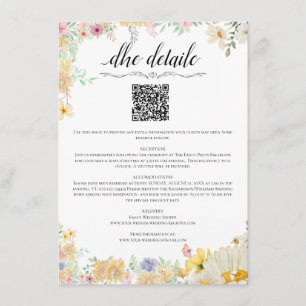 Goldene Sonnenblumen-Schmetterling-Wiese-Hochzeit Begleitkarte