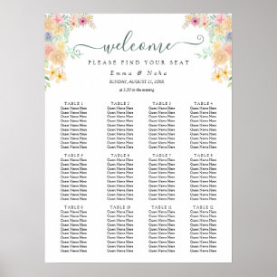 Goldene Sonnenblumen-Schmetterling-Wiese-Hochzeit Poster