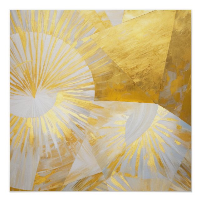 Goldene Sonnenburgen in der Silberdämmerung Poster (Vorderseite)