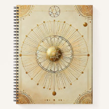"Goldene Sonnenstrahlen Inspirations-Spiralblock -