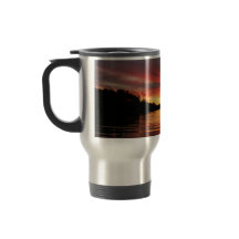 Goldene Sonnenuntergang-Reise-Tasse