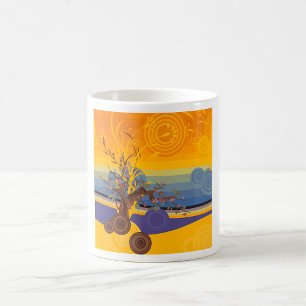 Goldene Sonnenuntergänge Kaffeetasse