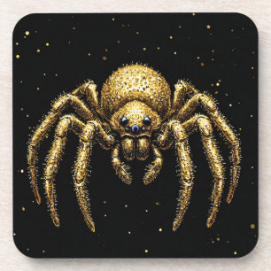 Goldene Spinne Getränkeuntersetzer