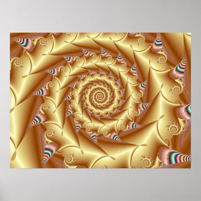 Goldene Spirale Poster (Vorne)