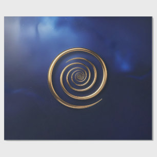 Goldene Spiralgalaxie Geschenkpapier