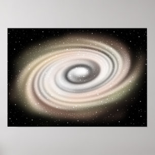 Goldene Spiralgalaxie Poster