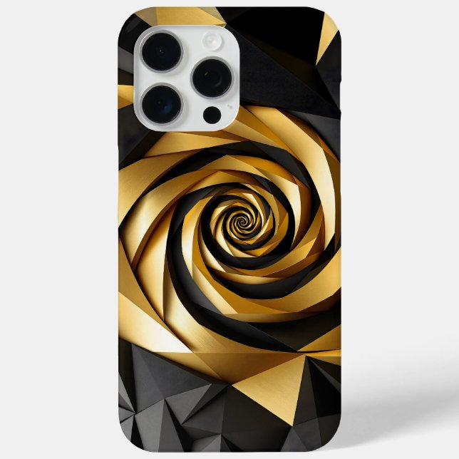 Goldene Spiralgeometrie Case-Mate iPhone Hülle (Rückseite)
