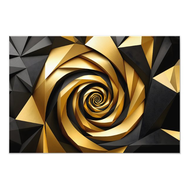 Goldene Spiralgeometrie Fotodruck (Vorne)
