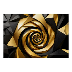 Goldene Spiralgeometrie Poster