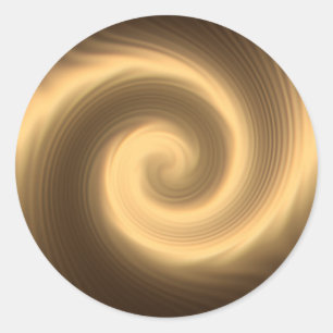Goldene Spiralstruktur Runder Aufkleber