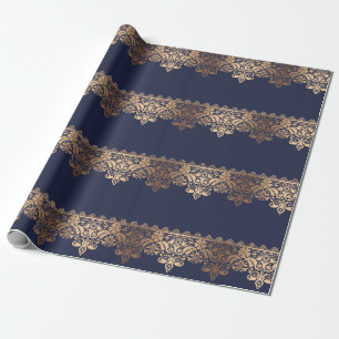 Goldene Spitze romantische Dekoration Gradienten B Geschenkpapier