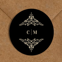 Goldene Spitzen Romantische Mit Monogramm Hochzeit