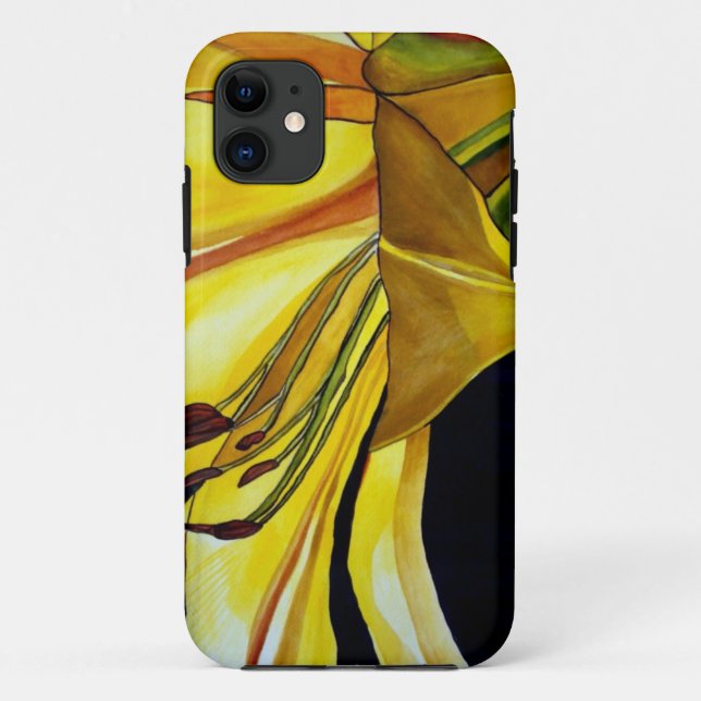 Goldene Splendor-Lilie Originelle Kunst Case-Mate iPhone Hülle (Rückseite)