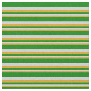 Goldene Stäbe, hellgraues und grünes Muster Stoff