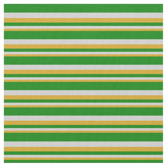 Goldene Stäbe, hellgraues und grünes Muster Stoff (Nahaufnahme)