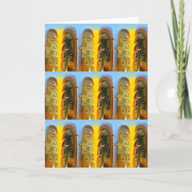 Goldene Stäbe Kunst Feiertagskarte (Vorderseite)