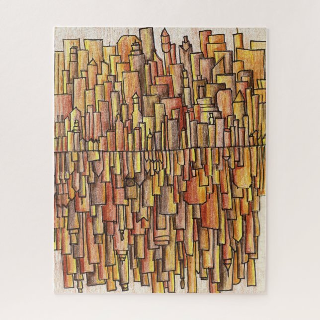 Goldene Stadt Puzzle (Vertikal)