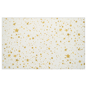 Goldene Stars2 - Reines Weißes Stoff