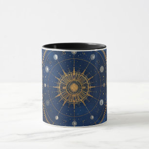 Goldene Sternbild Astrologie Kaffeetasse