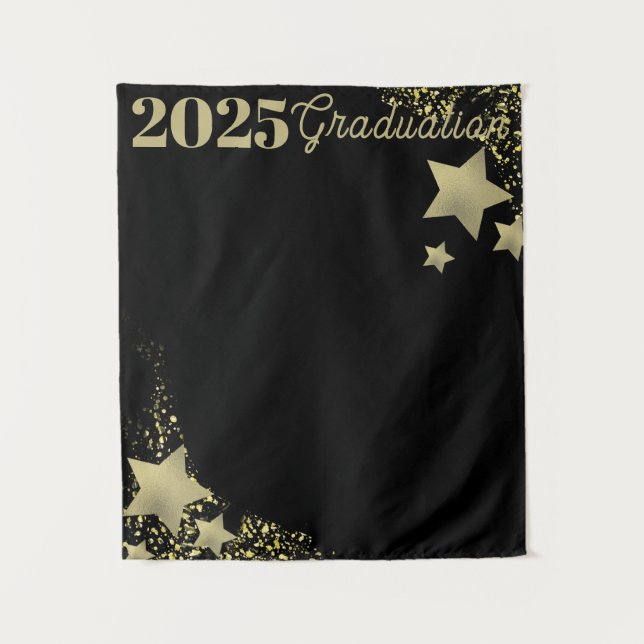 Goldene Sterne Abschluss Hintergrund Wandteppich (Vorderseite)