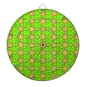 goldene Sterne auf grüner Tafel Dartscheibe