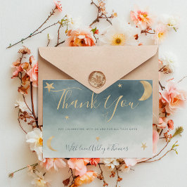 Goldene Sterne Blau Foto Danke Babydusche